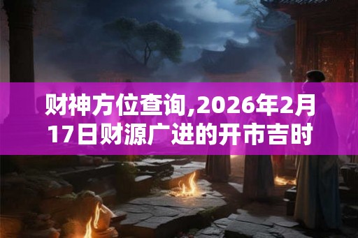 财神方位查询,2026年2月17日财源广进的开市吉时
