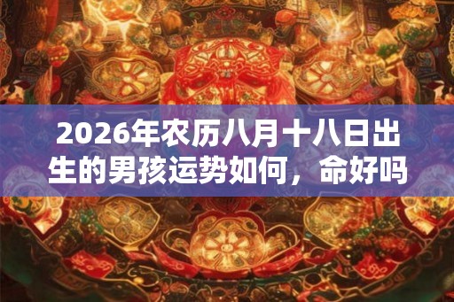 2026年农历八月十八日出生的男孩运势如何，命好吗？