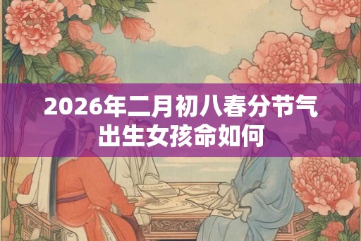 2026年二月初八春分节气出生女孩命如何