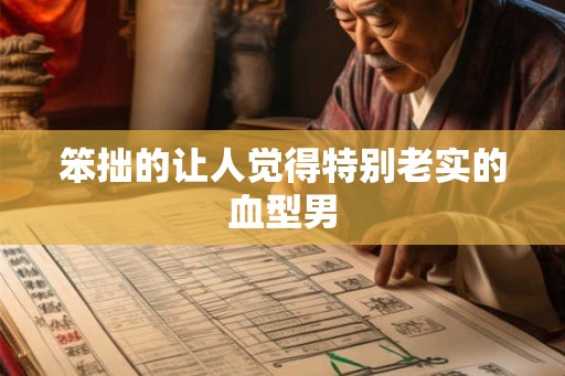 笨拙的让人觉得特别老实的血型男