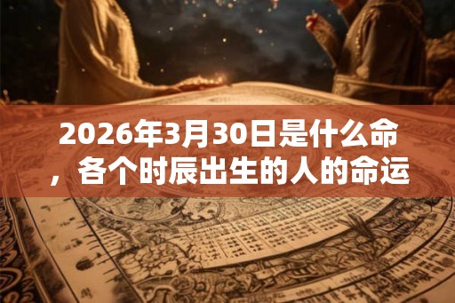 2026年3月30日是什么命，各个时辰出生的人的命运