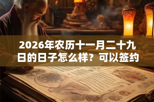 2026年农历十一月二十九日的日子怎么样？可以签约吗？