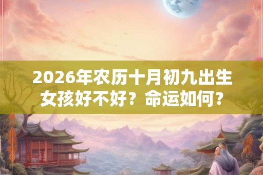 2026年农历十月初九出生女孩好不好？命运如何？