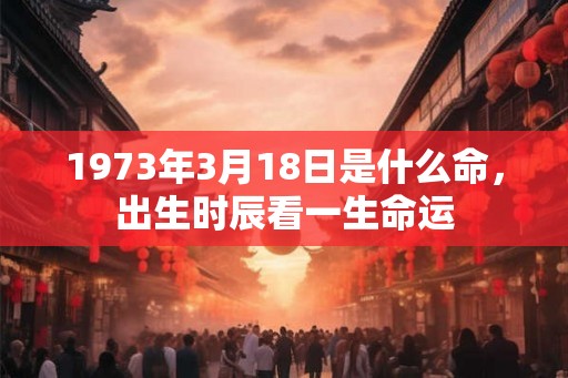 1973年3月18日是什么命，出生时辰看一生命运
