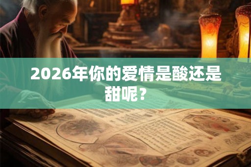 2026年你的爱情是酸还是甜呢？