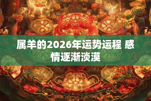 属羊的2026年运势运程 感情逐渐淡漠