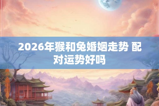2026年猴和兔婚姻走势 配对运势好吗
