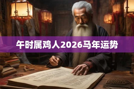 午时属鸡人2026马年运势