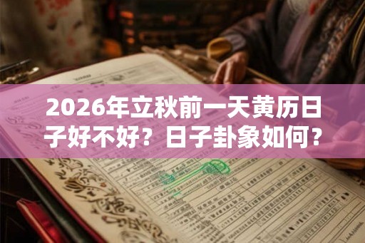 2026年立秋前一天黄历日子好不好?日子卦象如何? 2026年立秋前一天黄历日子好不好?日子卦象如何?