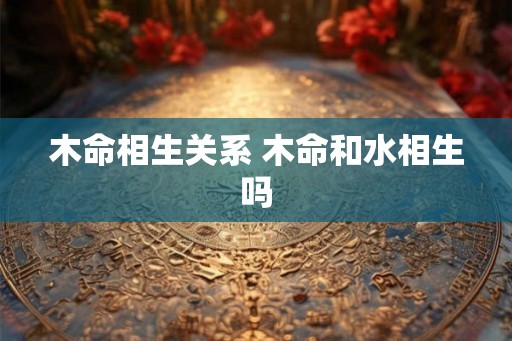 木命相生关系 木命和水相生吗