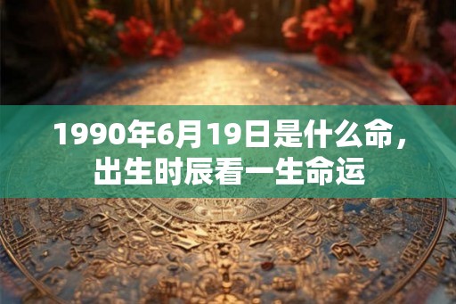 1990年6月19日是什么命，出生时辰看一生命运
