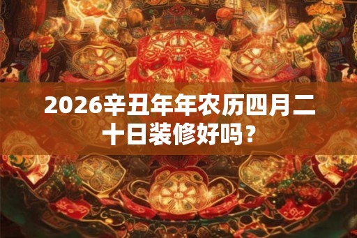 2026辛丑年年农历四月二十日装修好吗？