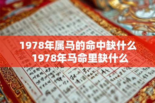 1978年属马的命中缺什么 1978年马命里缺什么 1978年属马的命中缺什么 1978年马命里缺什么
