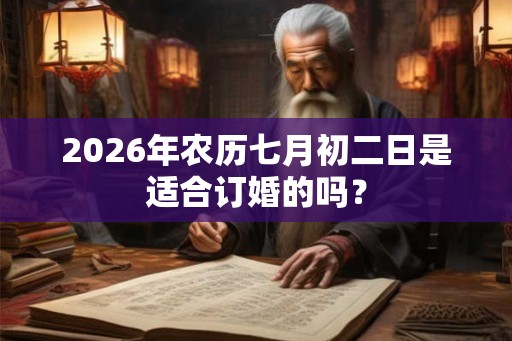 2026年农历七月初二日是适合订婚的吗？