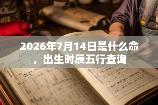 2026年7月14日是什么命,出生时辰五行查询 2026年7月14日是什么命,出生时辰五行查询