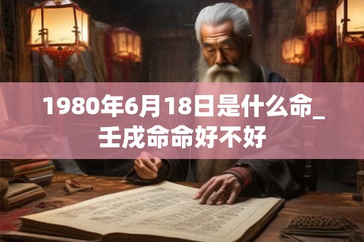 1980年6月18日是什么命_壬戌命命好不好