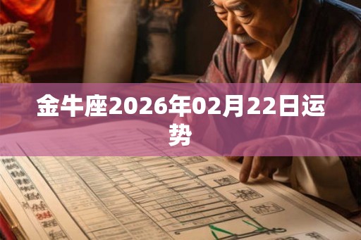 金牛座2026年02月22日运势 金牛座2026年02月22日运势