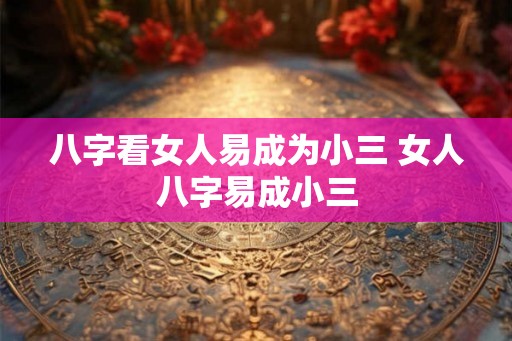 八字看女人易成为小三 女人八字易成小三