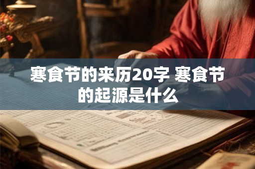 寒食节的来历20字 寒食节的起源是什么