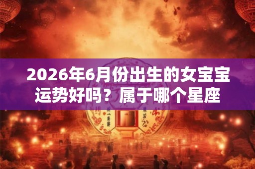 2026年6月份出生的女宝宝运势好吗?属于哪个星座 2026年6月份出生的女宝宝运势好吗?属于哪个星座