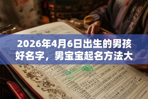 2026年4月6日出生的男孩好名字，男宝宝起名方法大全