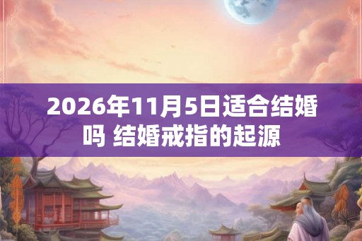 2026年11月5日适合结婚吗 结婚戒指的起源