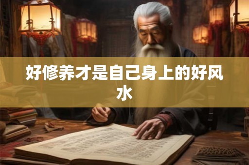 好修养才是自己身上的好风水 好修养才是自己身上的好风水