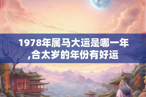 1978年属马大运是哪一年,合太岁的年份有好运