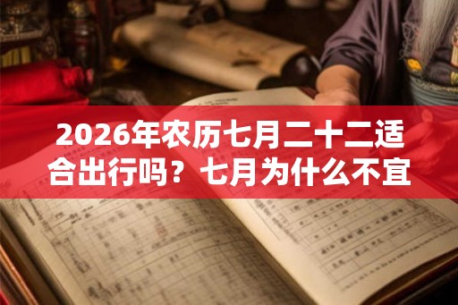 2026年农历七月二十二适合出行吗？七月为什么不宜出行？