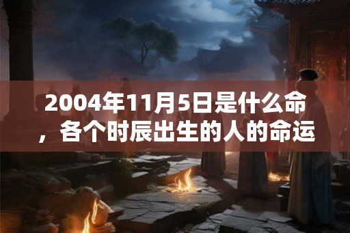 2004年11月5日是什么命，各个时辰出生的人的命运