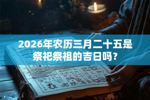 2026年农历三月二十五是祭祀祭祖的吉日吗？