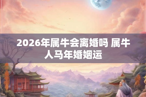 2026年属牛会离婚吗 属牛人马年婚姻运