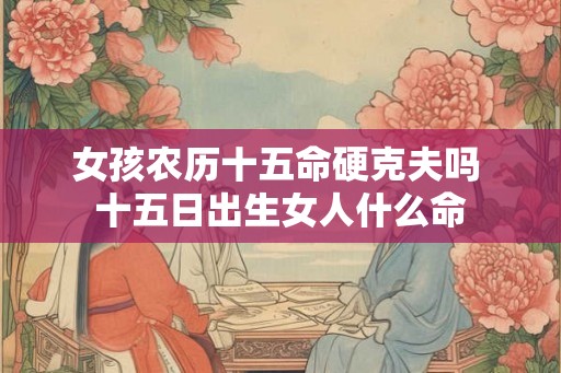 女孩农历十五命硬克夫吗 十五日出生女人什么命