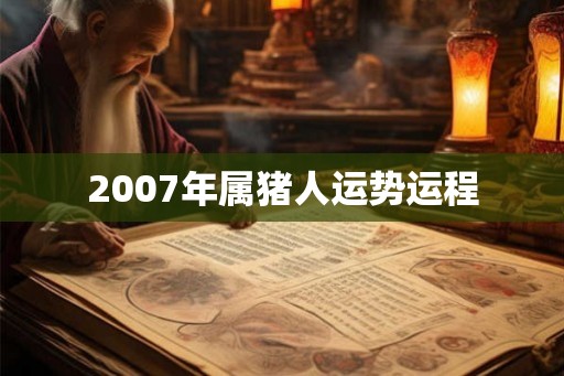2007年属猪人运势运程