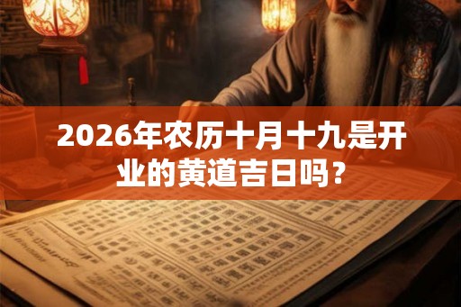 2026年农历十月十九是开业的黄道吉日吗? 2026年农历十月十九是开业的黄道吉日吗?