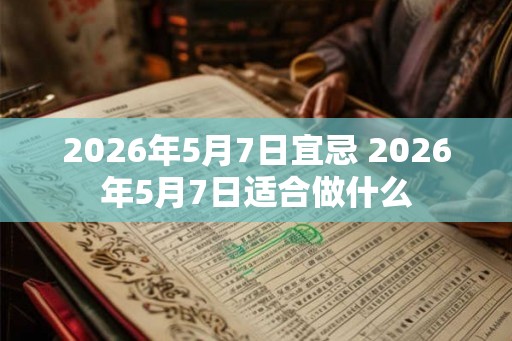 2026年5月7日宜忌 2026年5月7日适合做什么
