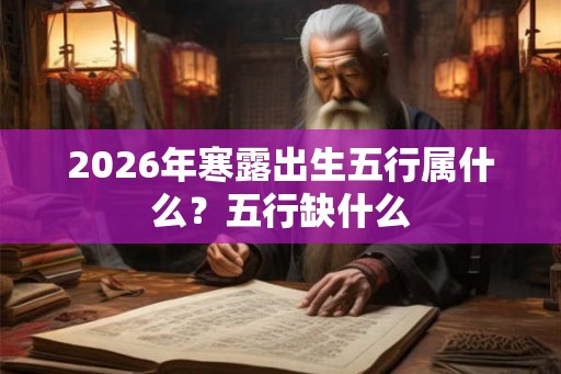 2026年寒露出生五行属什么？五行缺什么