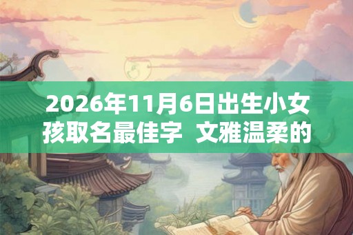 2026年11月6日出生小女孩取名最佳字  文雅温柔的名字