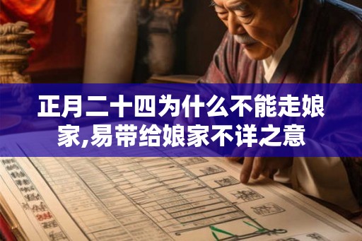 正月二十四为什么不能走娘家,易带给娘家不详之意