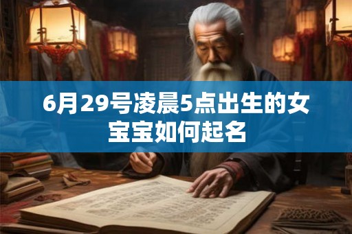 6月29号凌晨5点出生的女宝宝如何起名