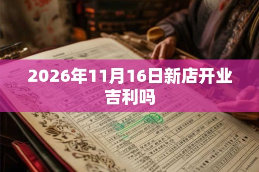 2026年11月16日新店开业吉利吗