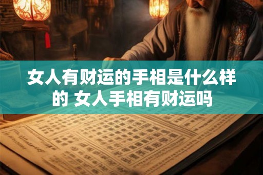 女人有财运的手相是什么样的 女人手相有财运吗 女人有财运的手相是什么样的 女人手相有财运吗