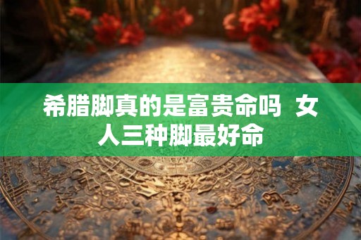 希腊脚真的是富贵命吗  女人三种脚最好命