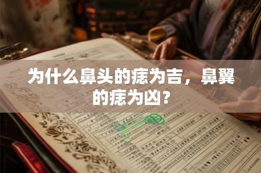 为什么鼻头的痣为吉，鼻翼的痣为凶？