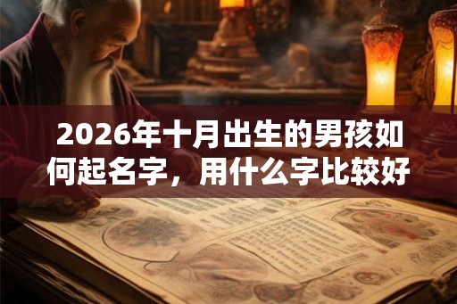 2026年十月出生的男孩如何起名字，用什么字比较好