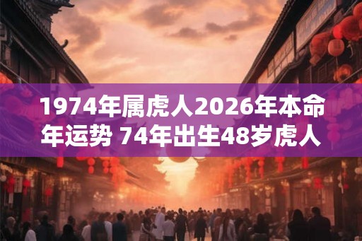 1974年属虎人2026年本命年运势 74年出生48岁虎人每月运势及运程
