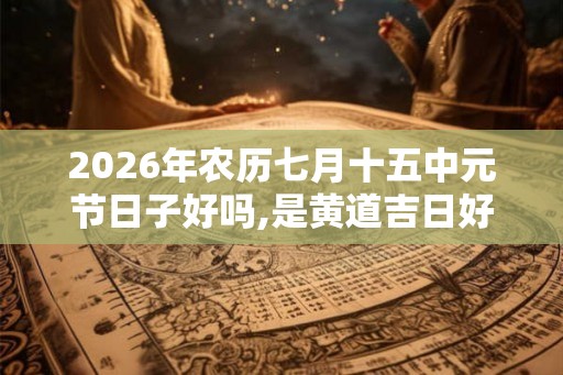 2026年农历七月十五中元节日子好吗,是黄道吉日好日子吗？