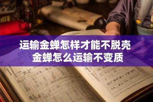运输金蝉怎样才能不脱壳  金蝉怎么运输不变质