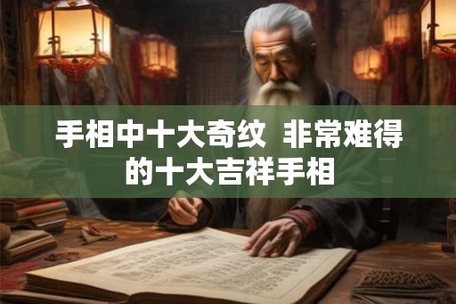 手相中十大奇纹  非常难得的十大吉祥手相