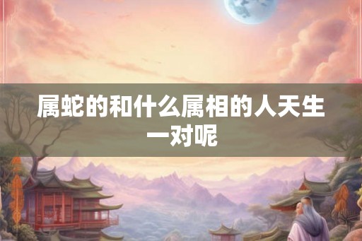 属蛇的和什么属相的人天生一对呢